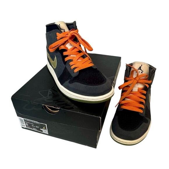 NIKE AIR JORDAN 1 Mid SE Craft Shoes FD6817-003 Anthracite Light Olive Men’s 8 - Picture 2 of 13